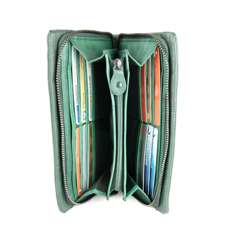 Minimalist Leather Zip Wallet