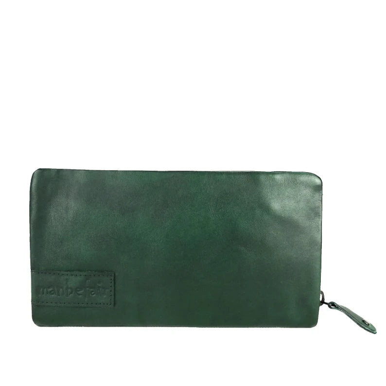 Minimalist Leather Zip Wallet