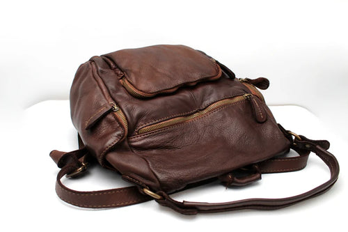 Convertible Leather Backpack and Shoulder Bag