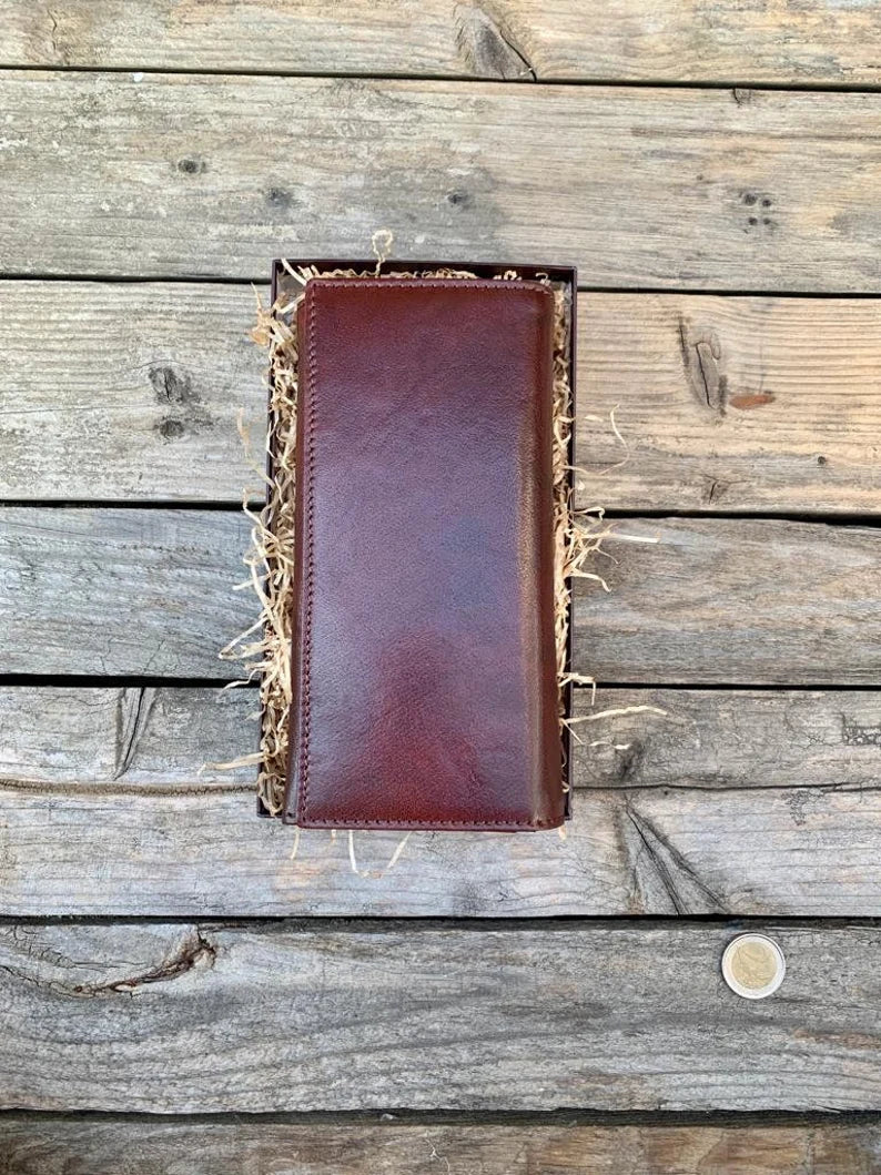 Elegant Leather Long Wallet