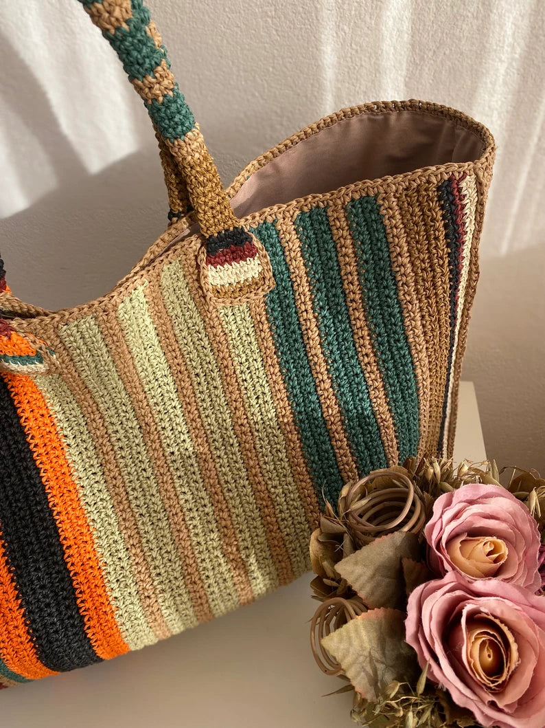 Handwoven Crochet Tote Bag