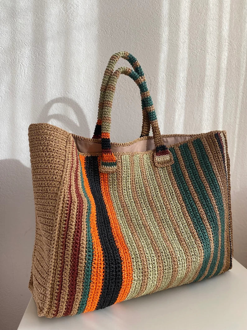 Handwoven Crochet Tote Bag