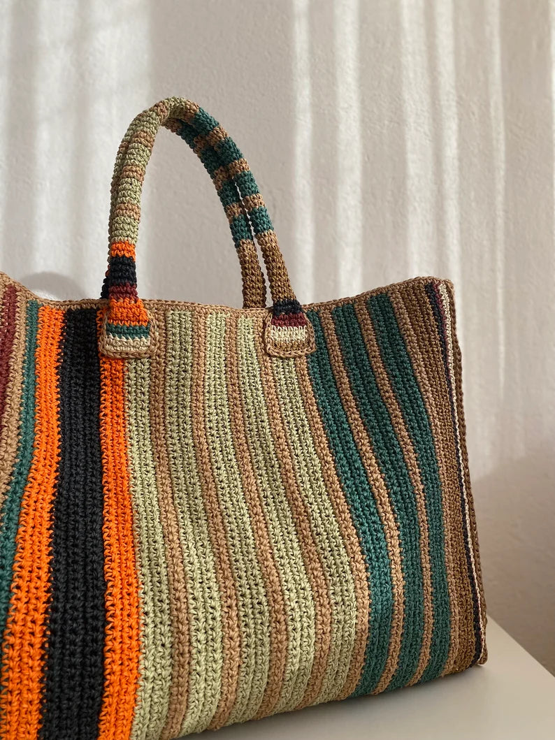 Handwoven Crochet Tote Bag