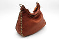 Soft Leather Shoulder Bag with Studded Details
