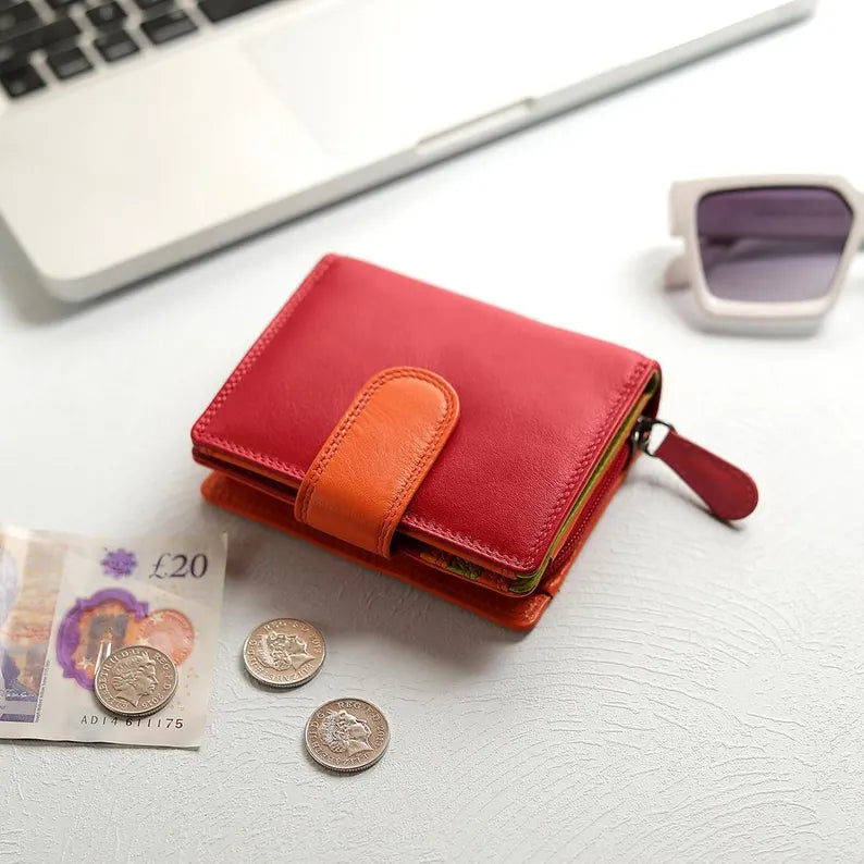 Compact Leather Wallet with Card Slots