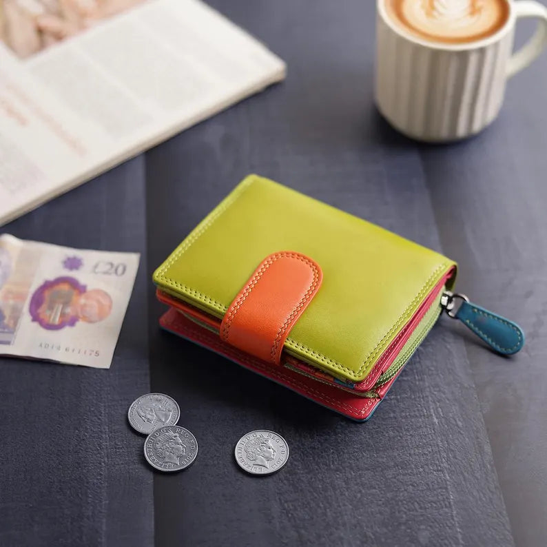 Compact Leather Wallet with Card Slots