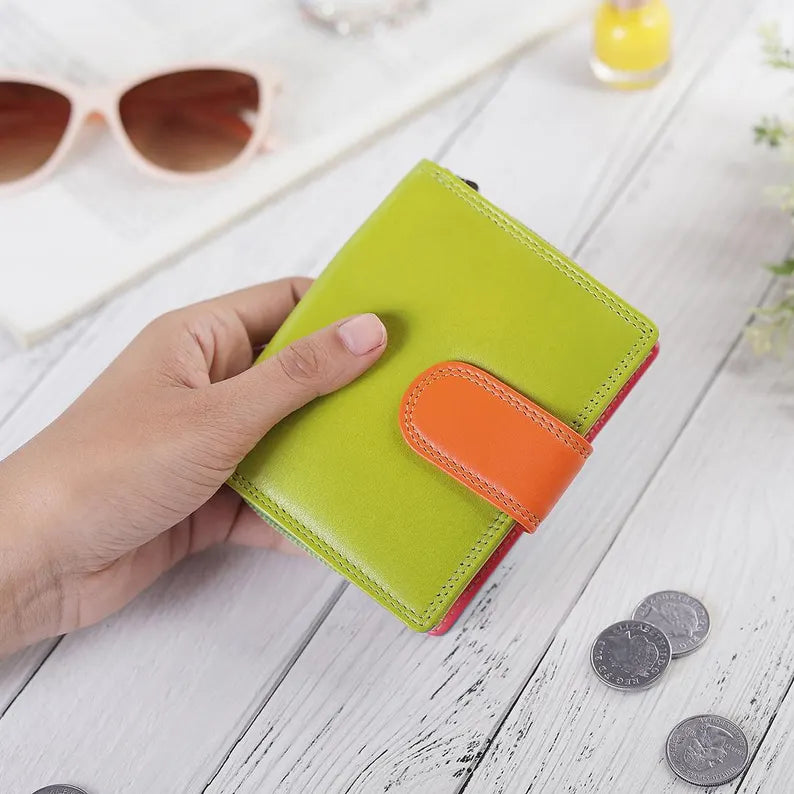 Compact Leather Wallet with Card Slots