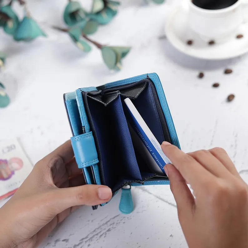 Compact Leather Wallet with Card Slots