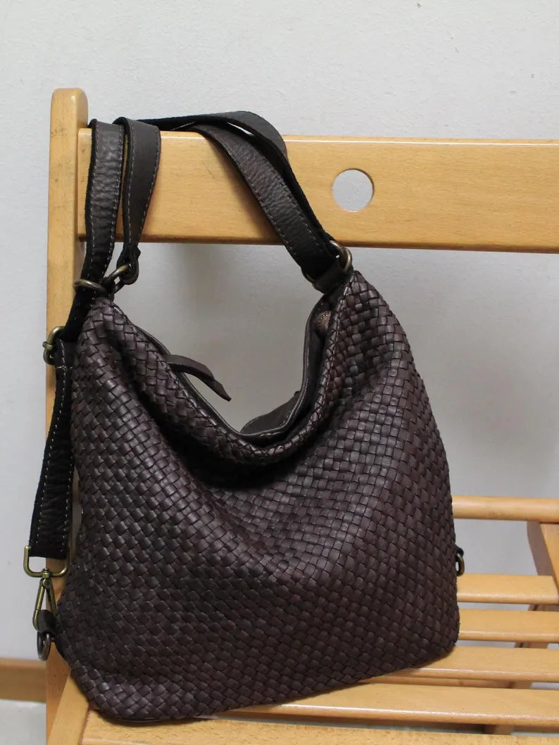 Soft Leather Convertible Shoulder Bag