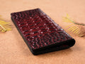 Croc-Embossed Leather Slim Wallet