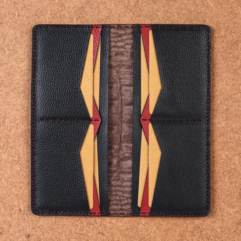 Croc-Embossed Leather Slim Wallet