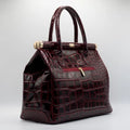 Croc-Embossed Luxury Top Handle Handbag