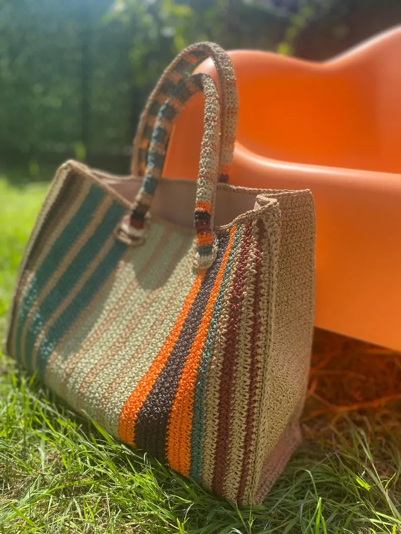 Handwoven Crochet Tote Bag