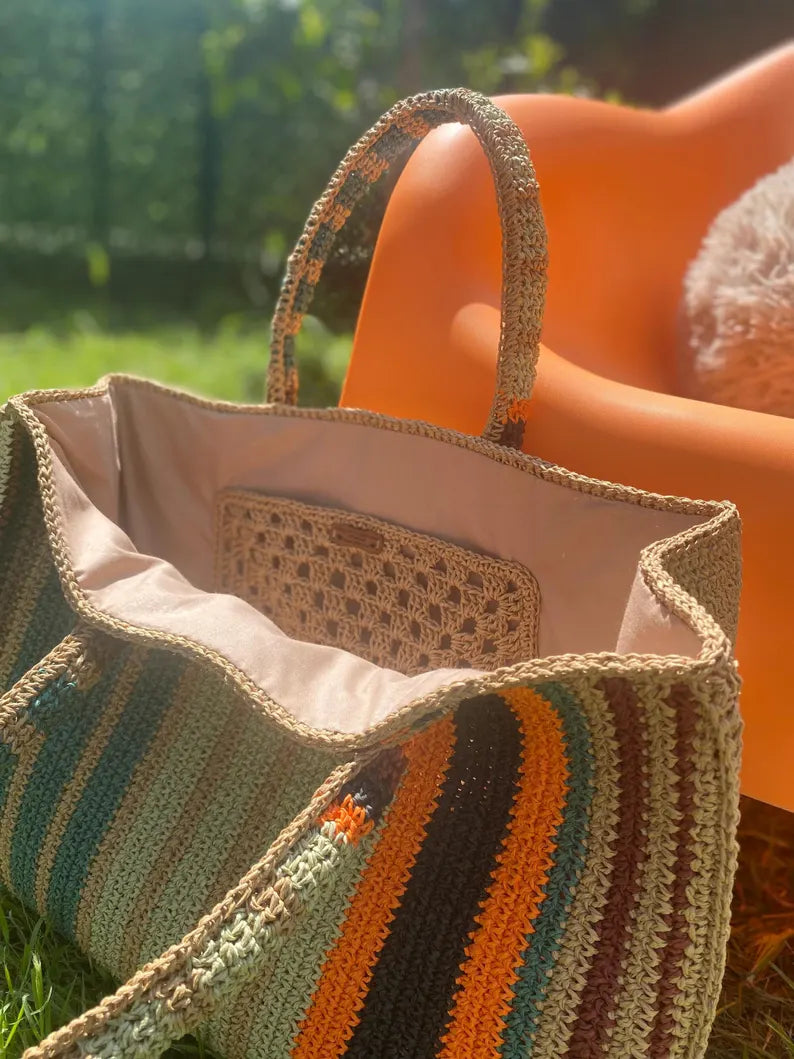 Handwoven Crochet Tote Bag