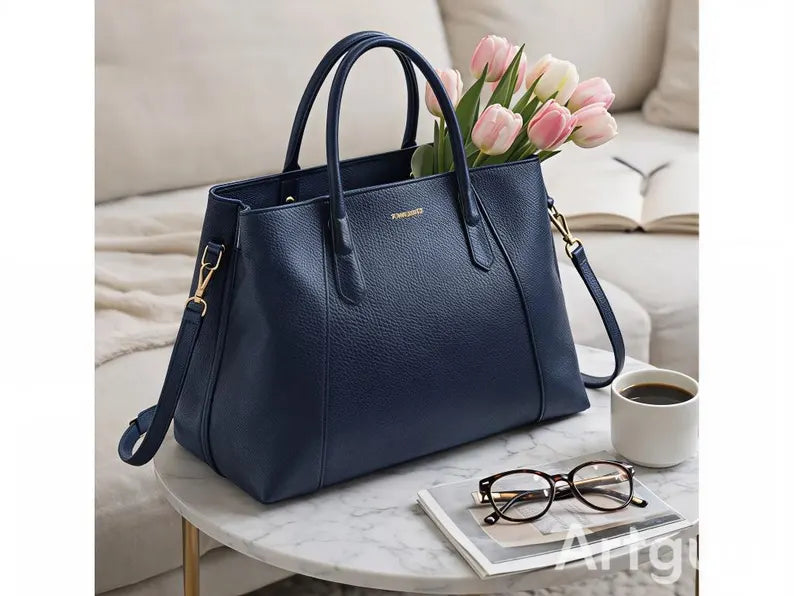 Elegant Structured Tote Bag with Shoulder Strap